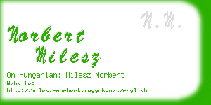 norbert milesz business card